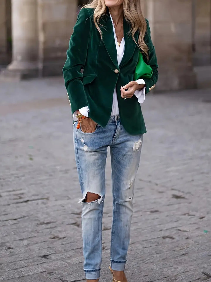 Julissa™ – Blazer elegante de terciopelo