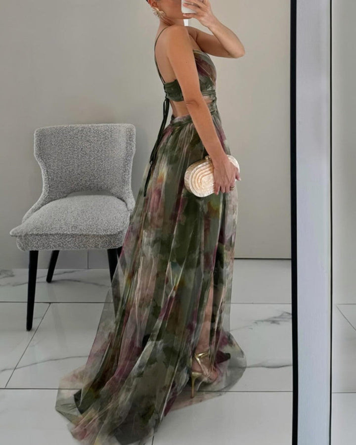 Gisela - Zauberhaftes Maxikleid mit Blumenprint