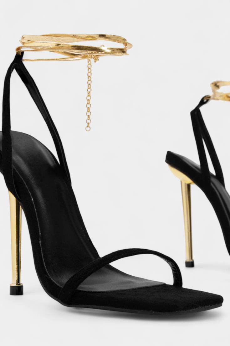Sky Tacones Stiletto Detalle Gold