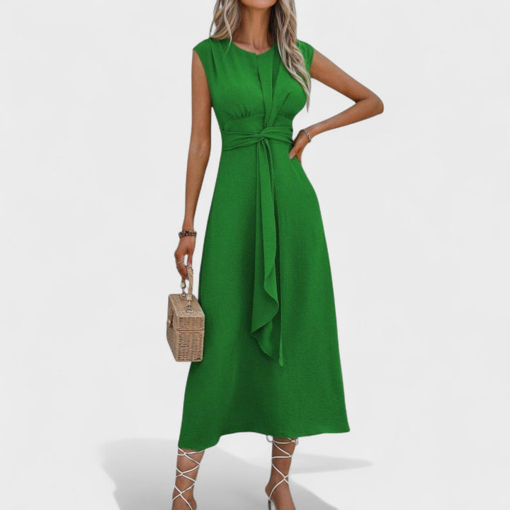 Emilia - Vestido maxi elegante sin mangas y cuello redondo