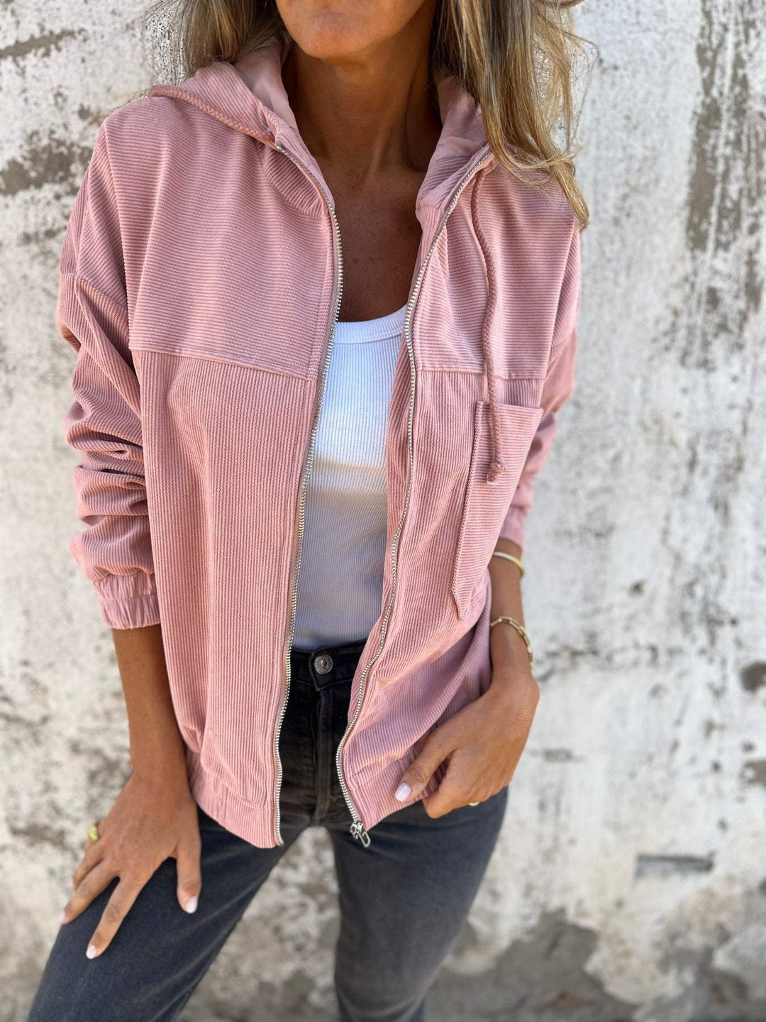 Concetta - Abrigo casual con capucha y cierre