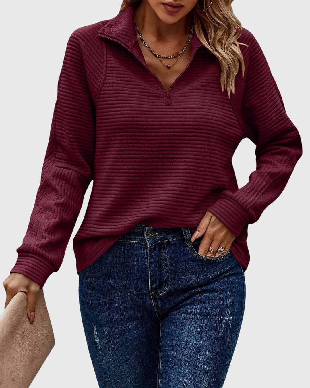 Abigail™ | Jersey Elegante con Cremallera