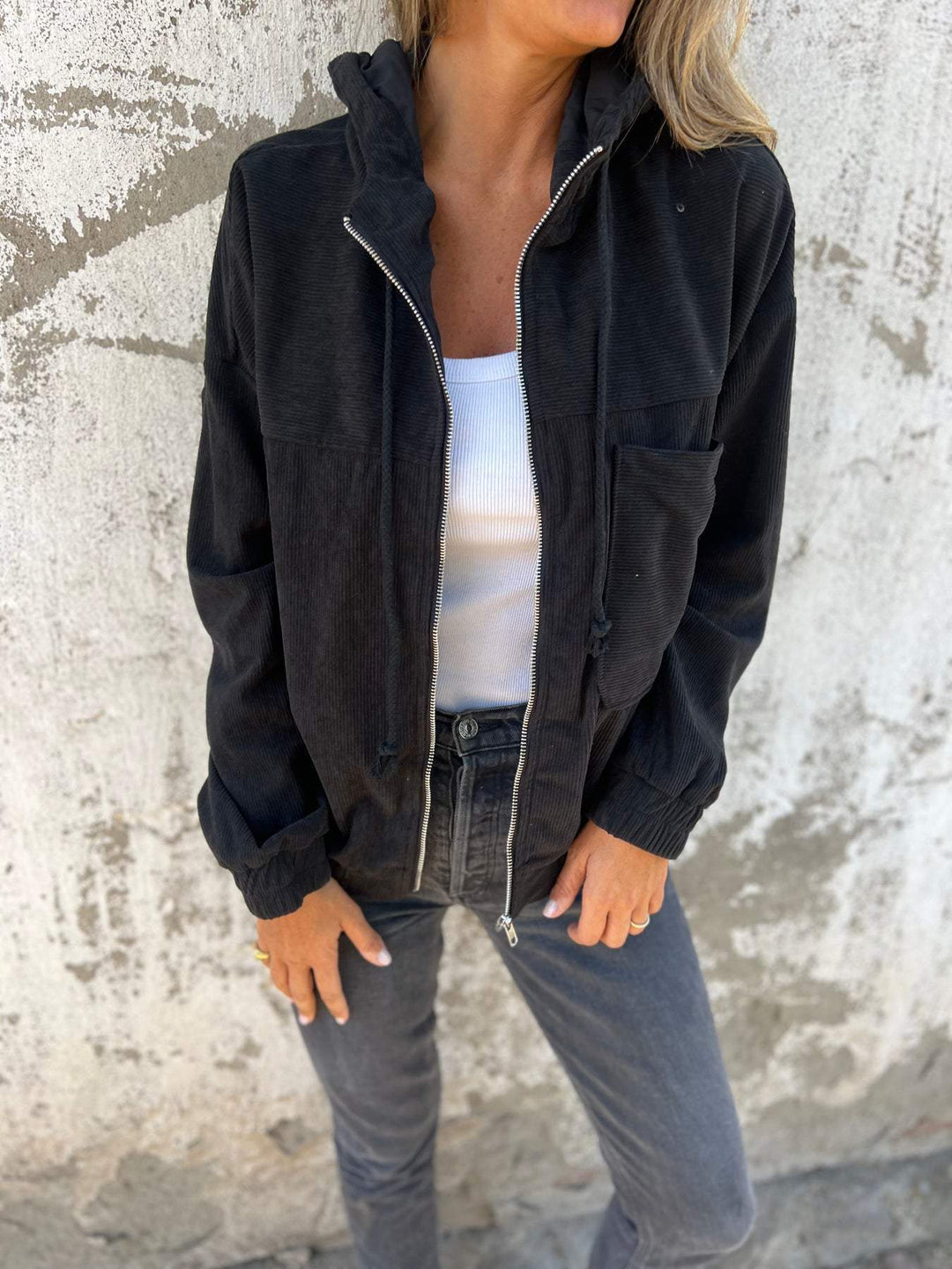 Concetta - Abrigo casual con capucha y cierre
