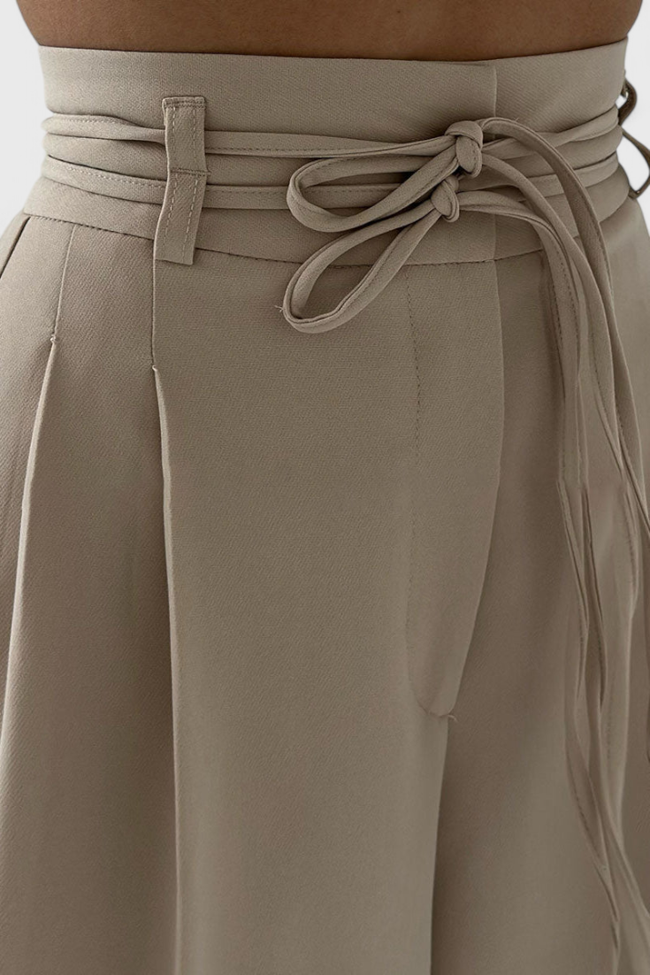 Sophie Pantalones de pierna ancha con cordones