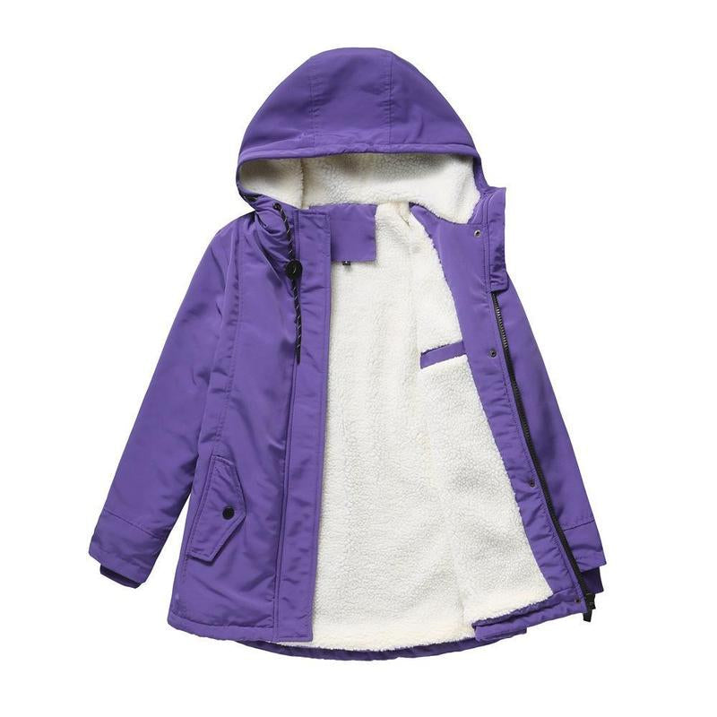 AMINA™ - Abrigo de invierno aislado con capucha y forro acolchado para un máximo confort térmico