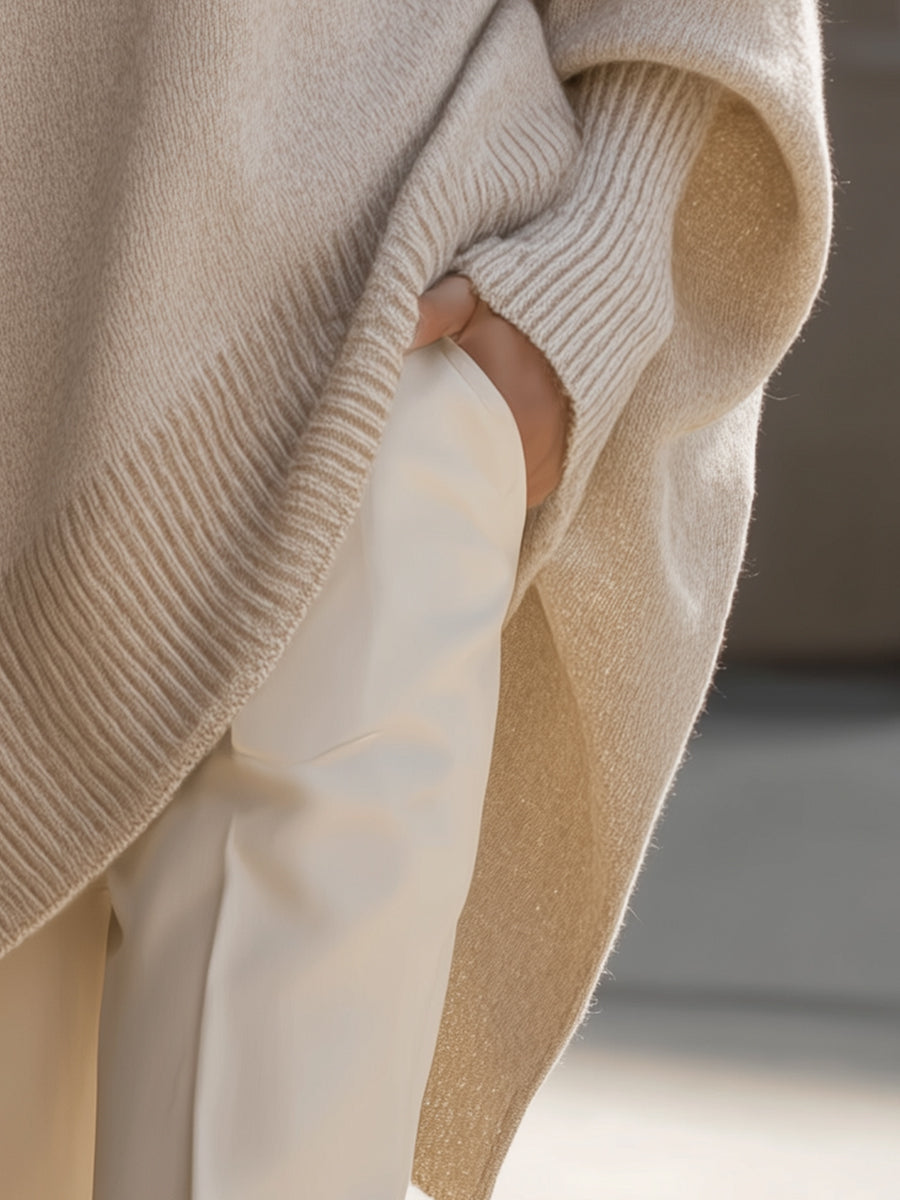 Elena - Poncho oversize de elegancia natural