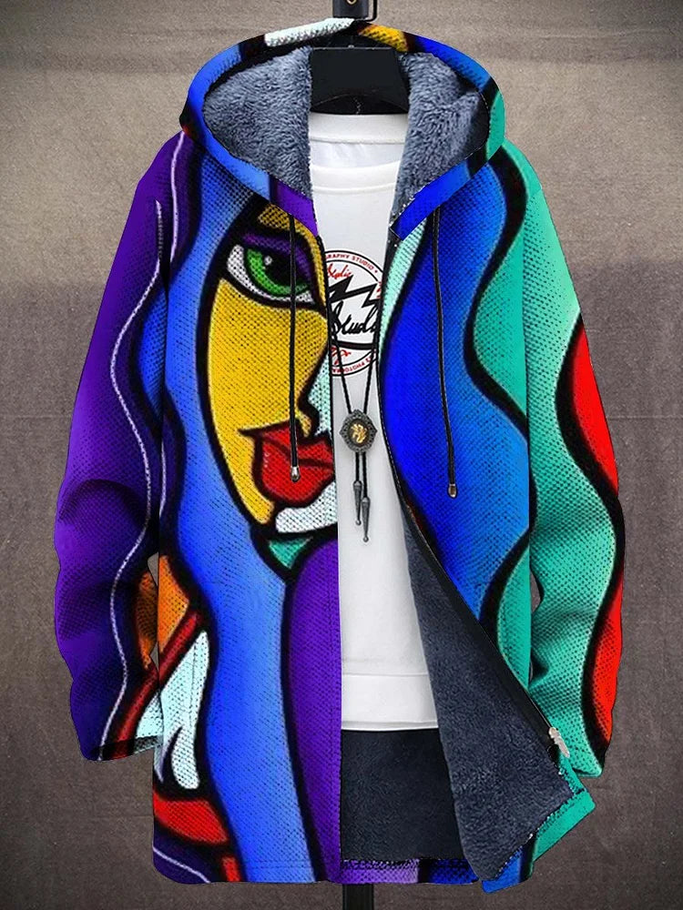 Adriana | Chaqueta unisex con capucha inspirada en arte de lujo