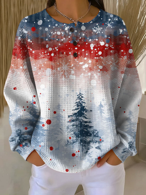 Alva - Jersey de Navidad con suave motivo de árbol de Navidad