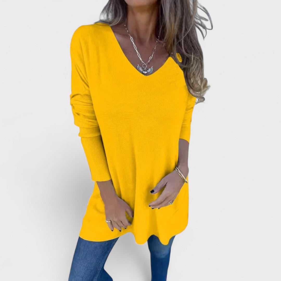 Ana - Túnica de punto relajada con cuello en V