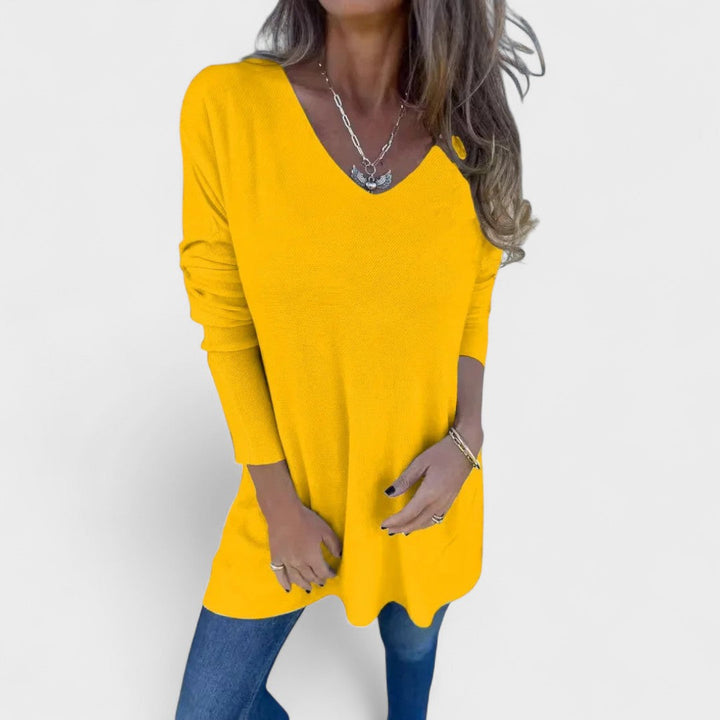 Ana - Túnica de punto relajada con cuello en V