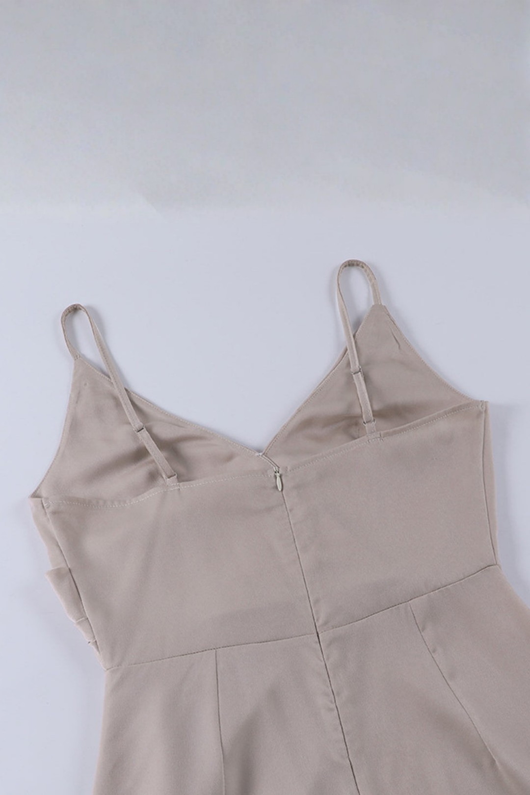 Vestido maxi de mujer con escote en V, tirantes finos, cintura estilo envolvente, abertura