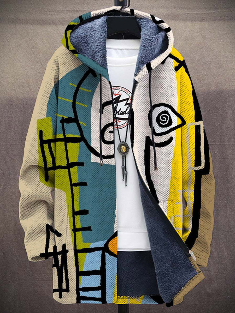Blanca | Chaqueta unisex con capucha inspirada en arte de lujo