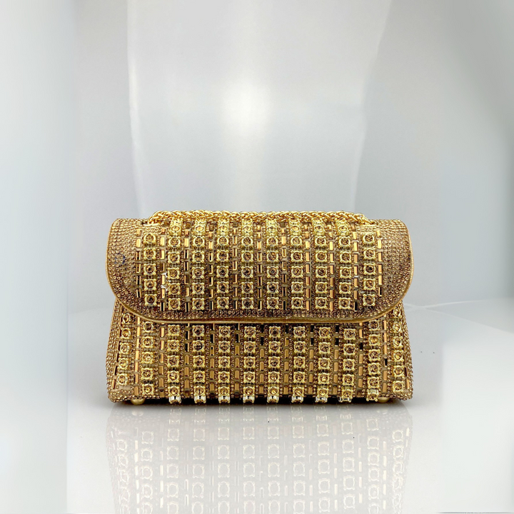 Estrella - Bolso bandolera con cadena elegante y diamantes de colores