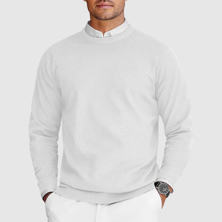 Casper | Suéter de Cuello Redondo para Hombre Blanco