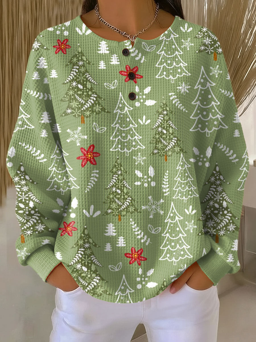Irene - Suéter con motivo de árbol de Navidad