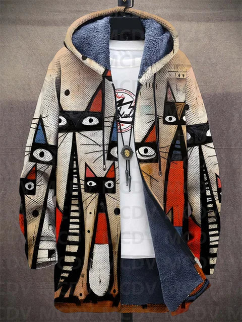 Kiara | Chaqueta unisex con capucha inspirada en arte de lujo