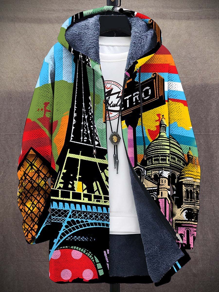 Mateo | Chaqueta unisex con capucha inspirada en arte de lujo