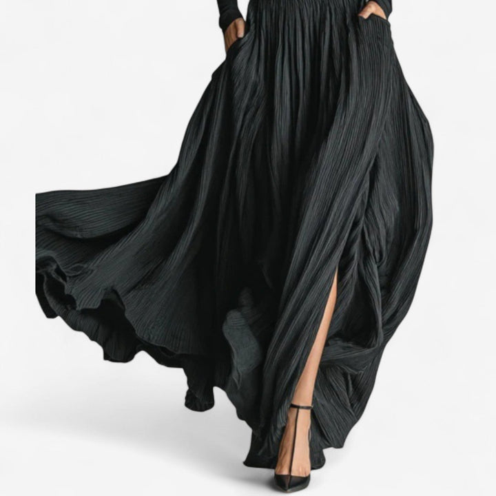 Raquel | Vestido maxi de cintura alta