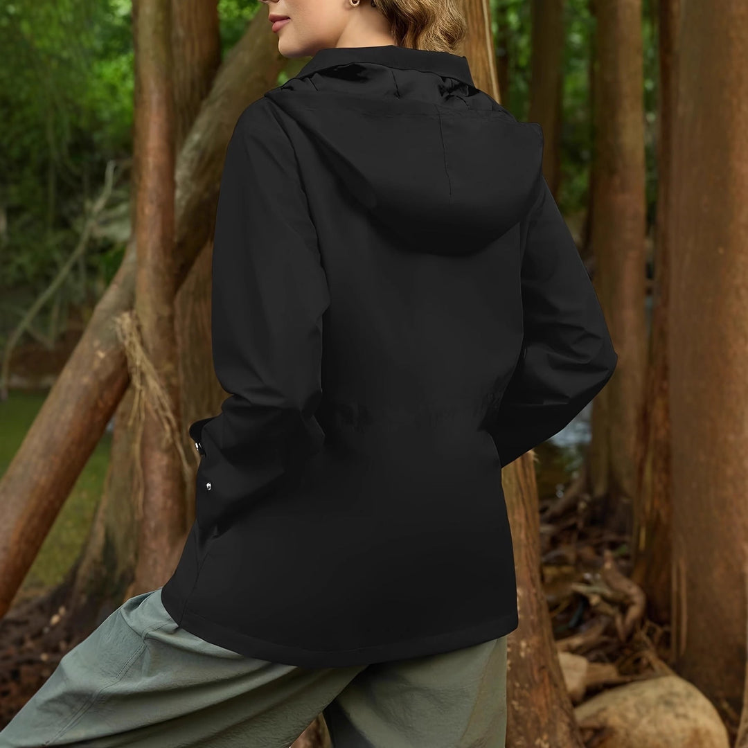 Abrigo impermeable para señora, con capucha ajustable
