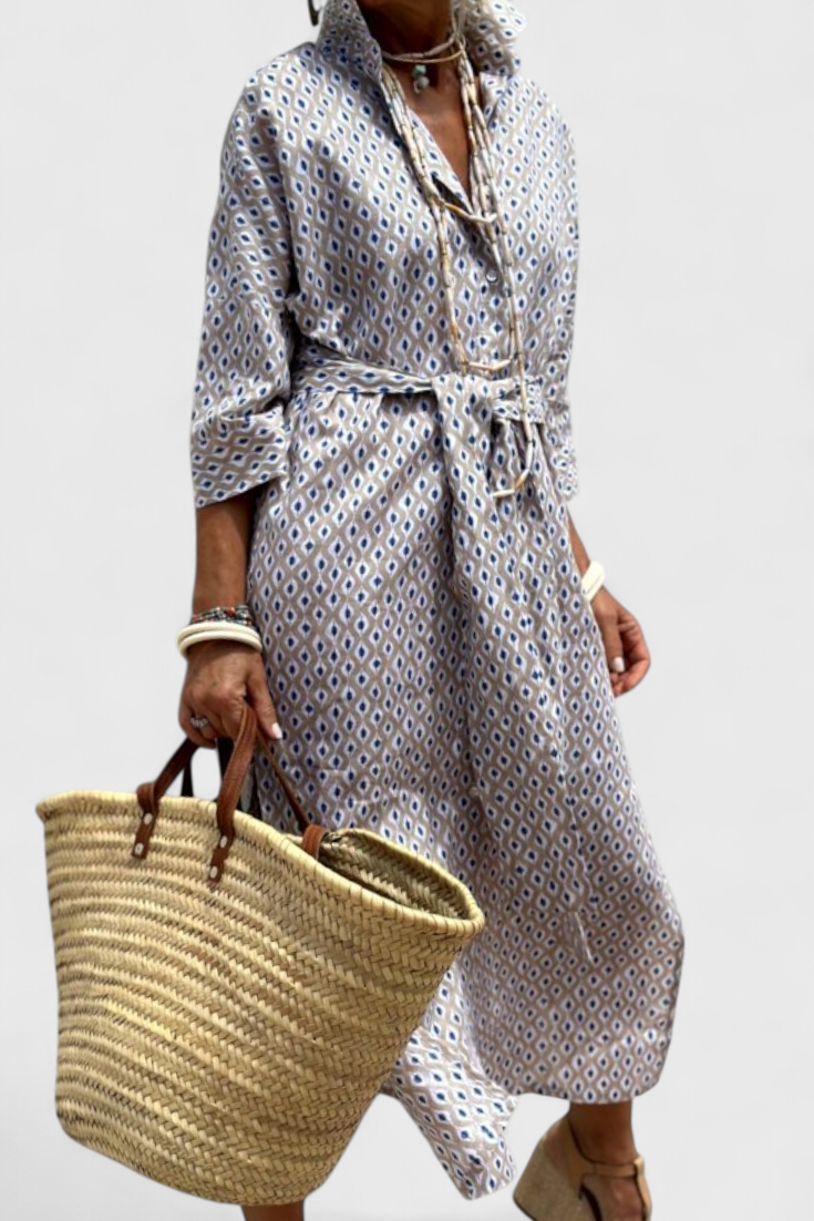 Sherlyn Vestido Camisero de Rayas con Estilo Atemporal