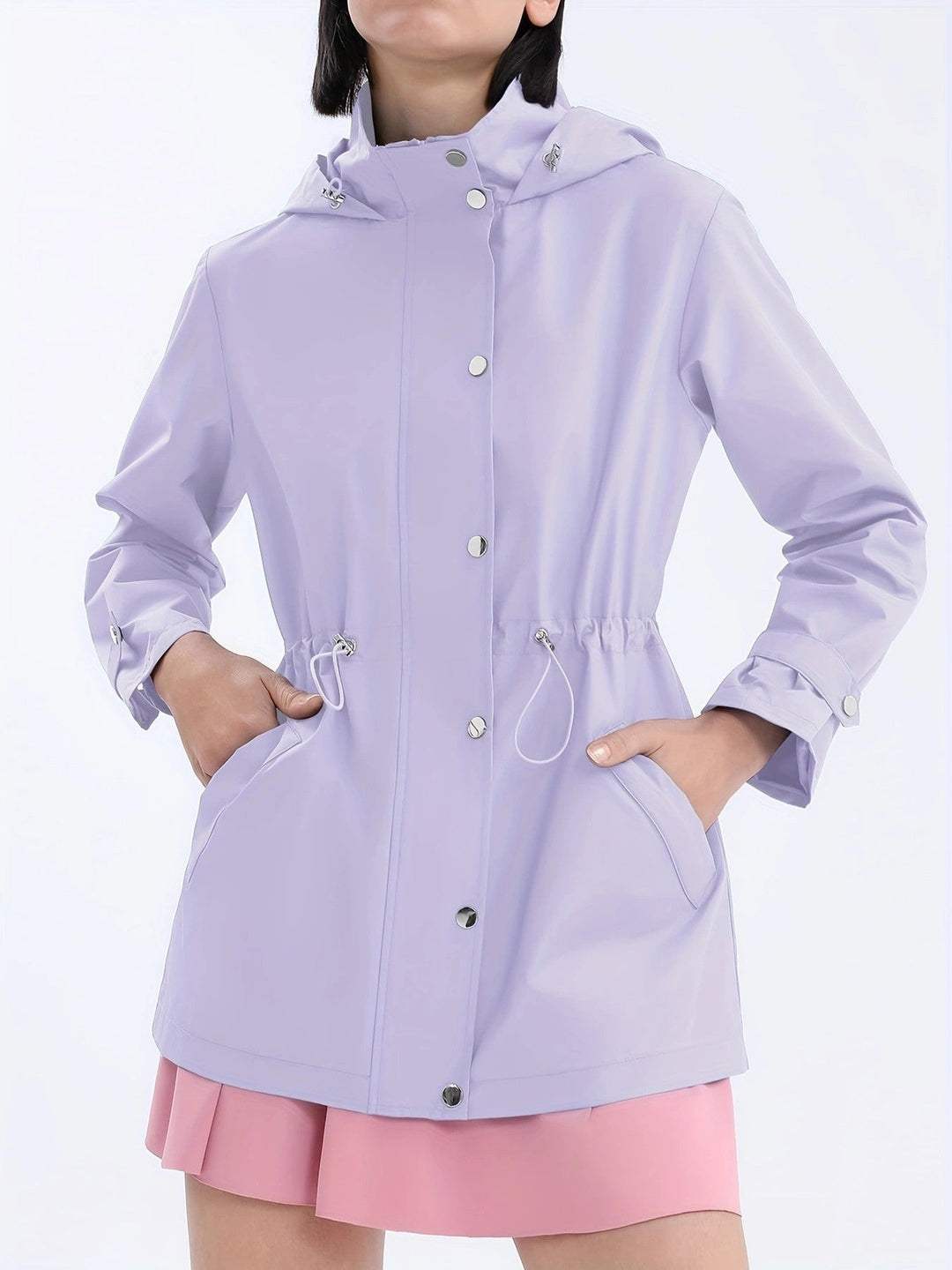 Abrigo impermeable para señora, con capucha ajustable