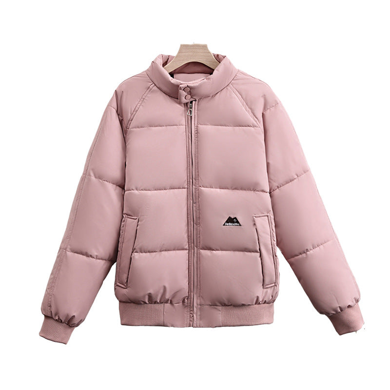 Chaqueta corta acolchada de mujer con cuello alto