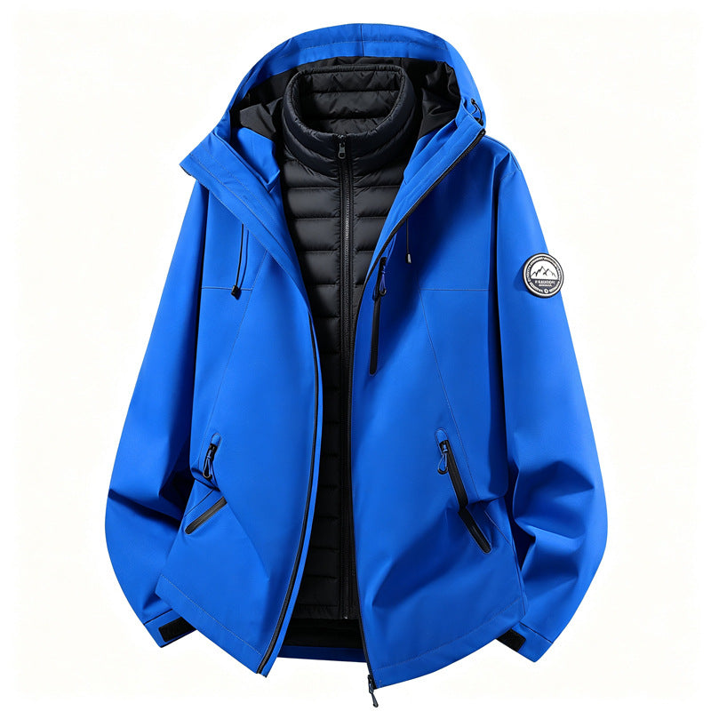 Abrigo exterior femenino en softshell con abrigo interior desmontable