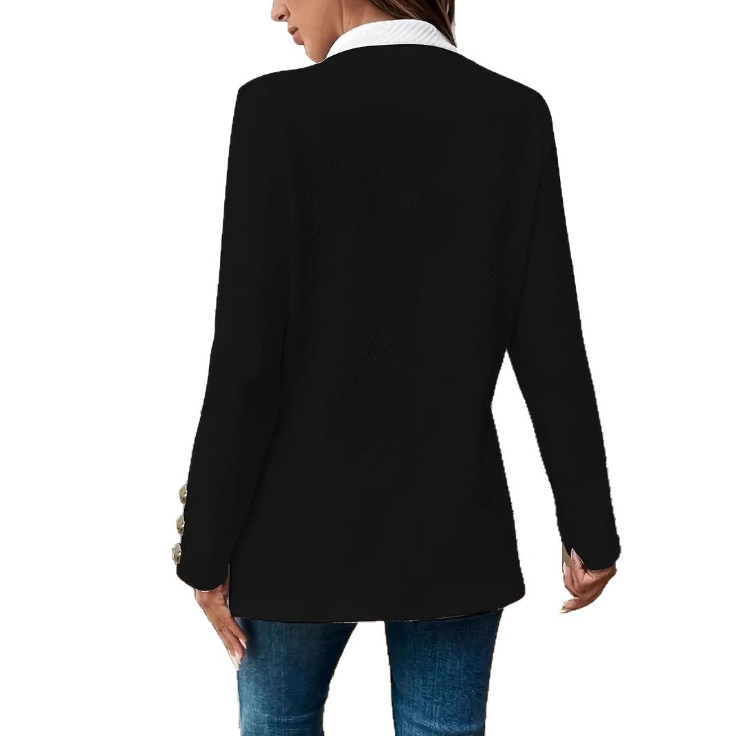 Blazer de señora con corte entallado y cuello en contraste