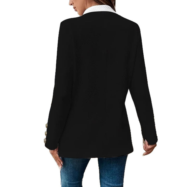 Blazer de señora con corte entallado y cuello en contraste