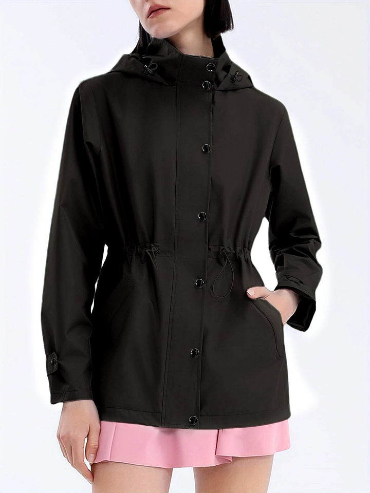 Abrigo impermeable para señora, con capucha ajustable