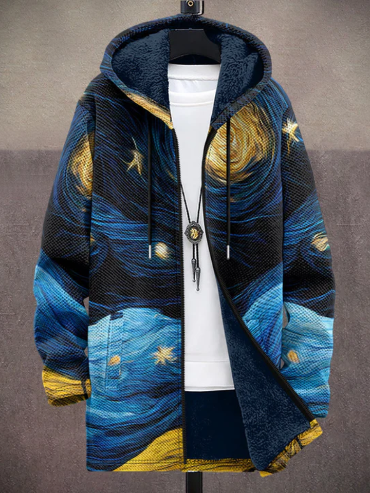 Víctor | Chaqueta unisex con capucha inspirada en arte de lujo
