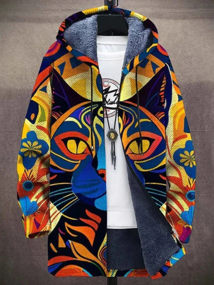 Tiago | Chaqueta unisex con capucha inspirada en arte de lujo