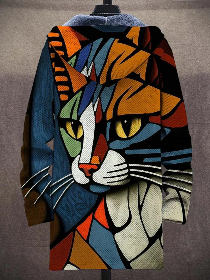 Antonia - Abrigo con estampado artístico