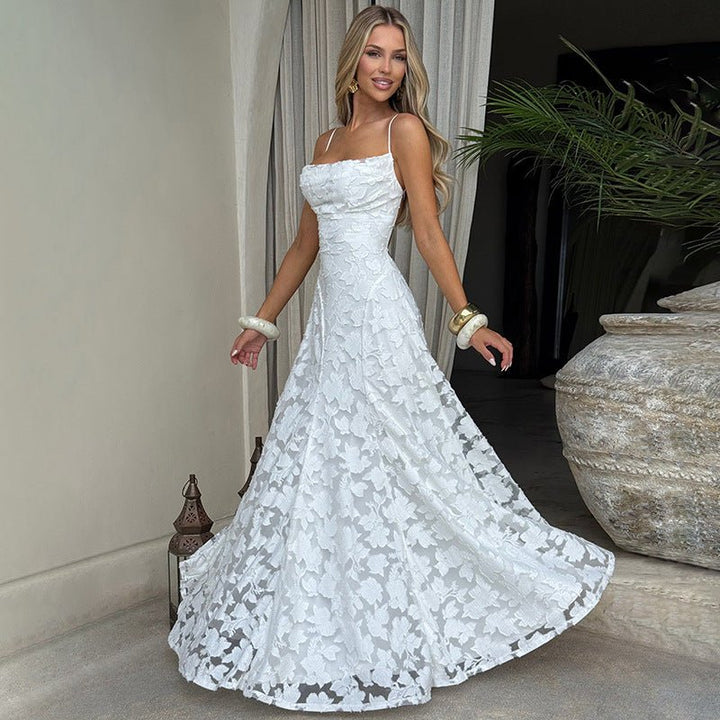 Vestido de Noche con Estampado Floral Elegante