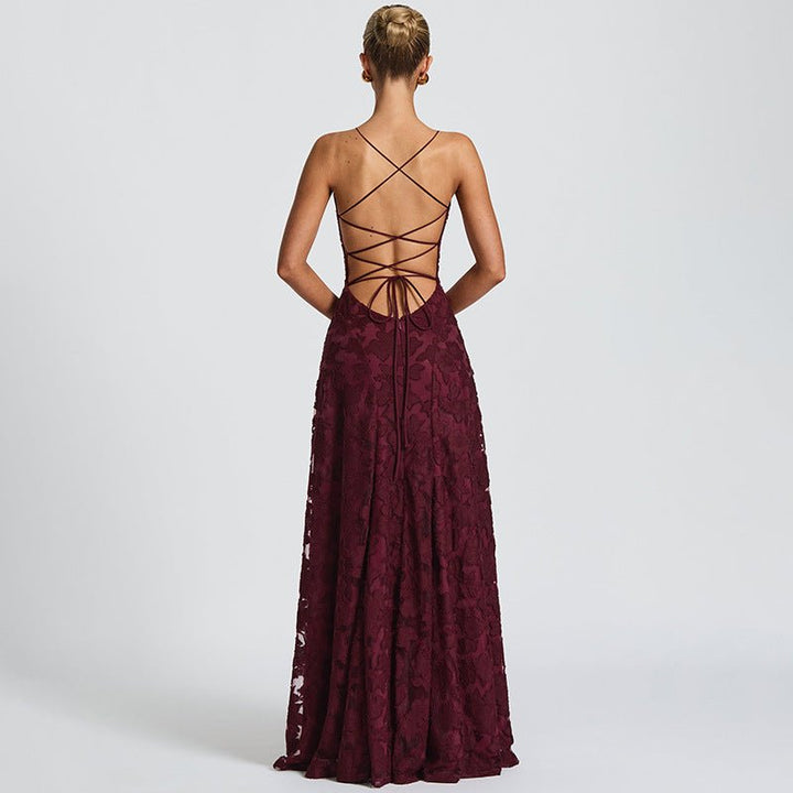 Vestido de Noche con Estampado Floral Elegante
