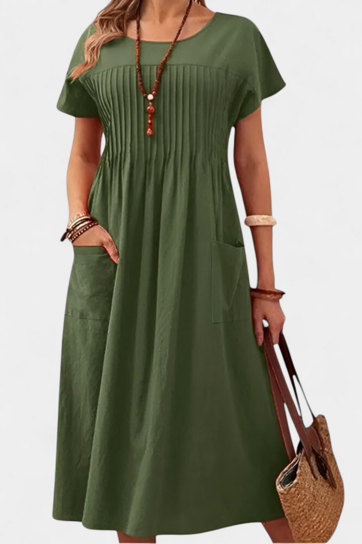 Lottie Vestido de Longitud Media con Bolsillos
