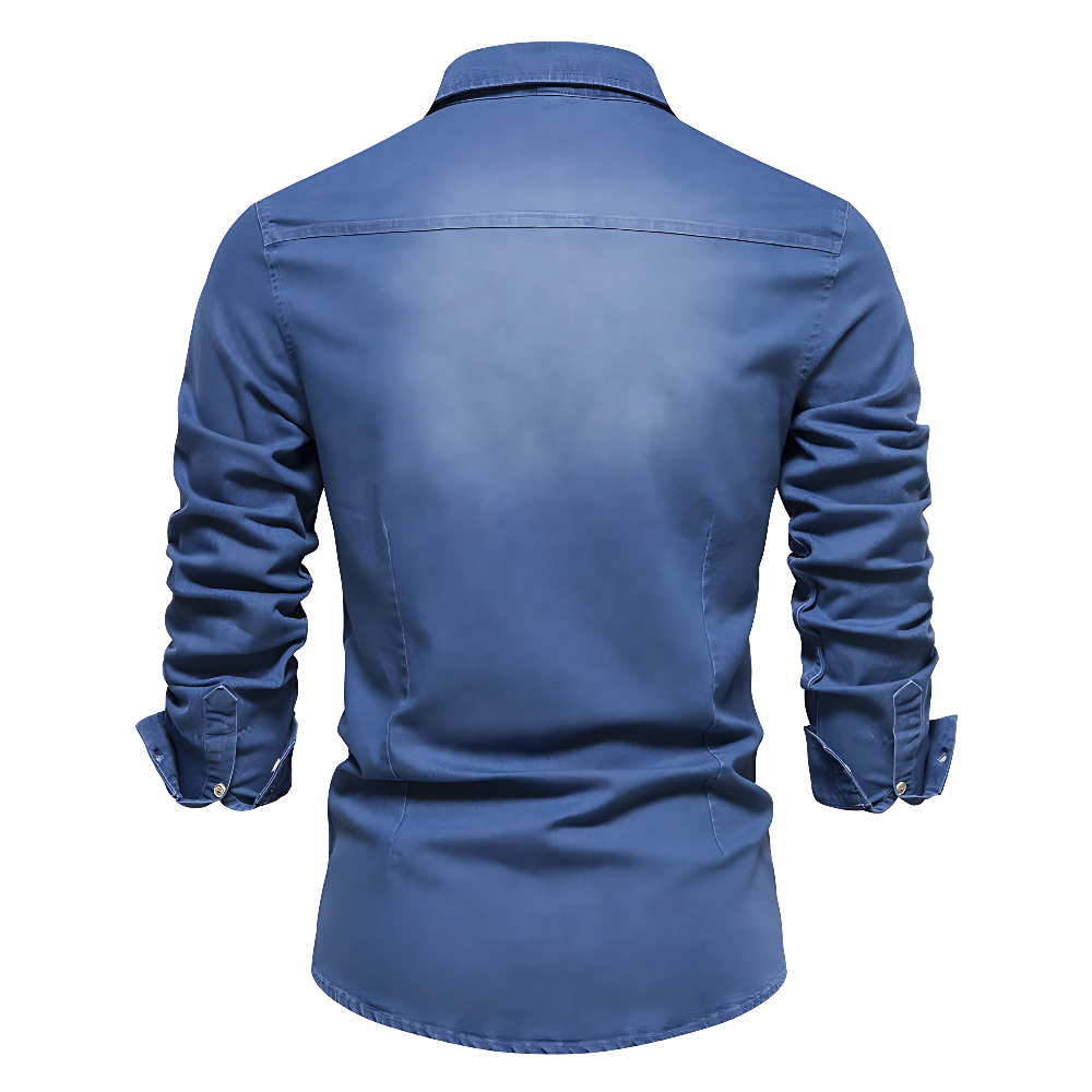 Santiago™ | Camisa de mezclilla de algodón de alta calidad