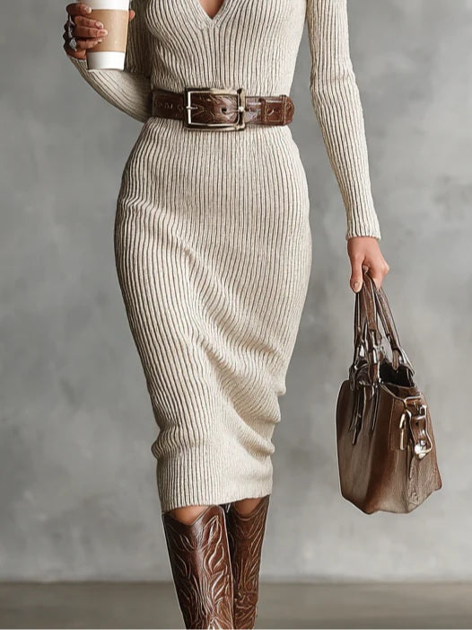 Julieta | Vestido Midi de Manga Larga