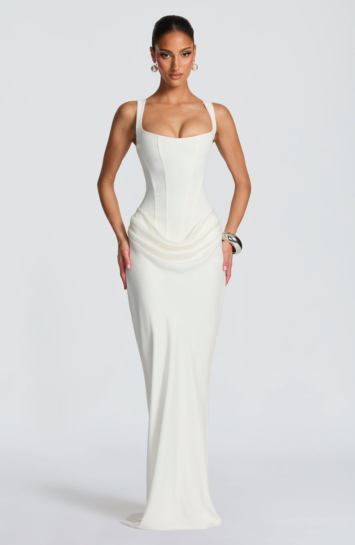 Leonor | Vestido maxi de escote cuadrado
