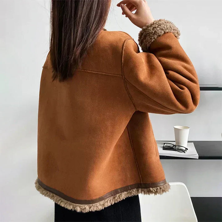 Rosalie™ - Abrigo de botones de piel de oveja