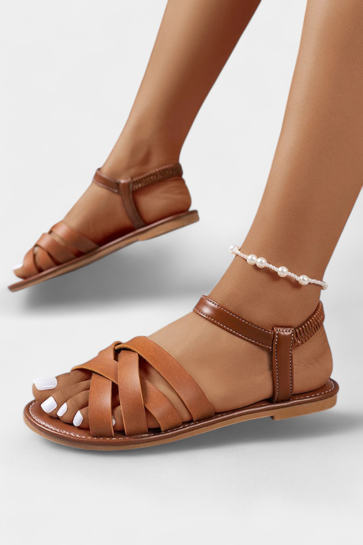 Romee Sandalias Planas con Tiras y Comodidad Todo el Día