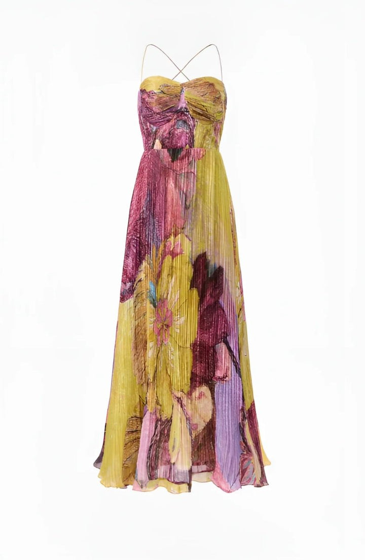 Elegante Vestido Maxi Floral de Verano Sin Mangas