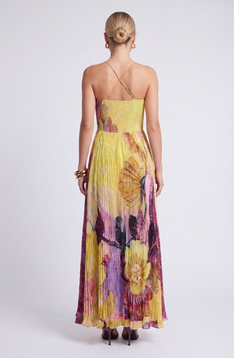 Elegante Vestido Maxi Floral de Verano Sin Mangas