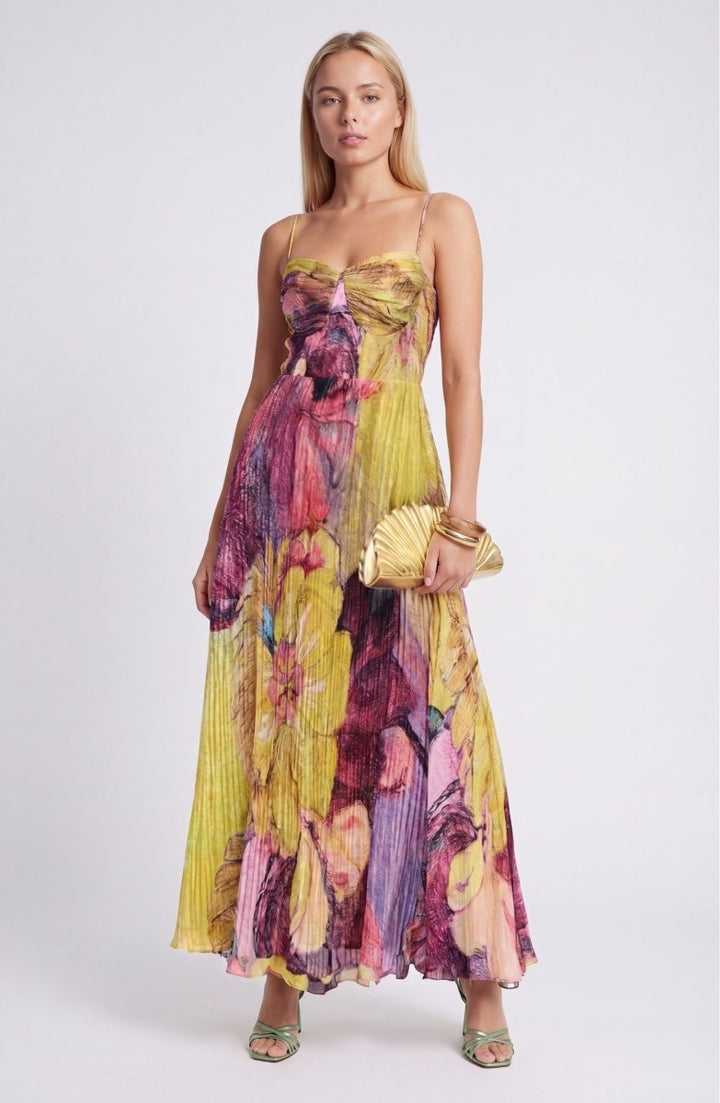 Elegante Vestido Maxi Floral de Verano Sin Mangas