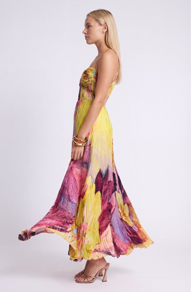 Elegante Vestido Maxi Floral de Verano Sin Mangas