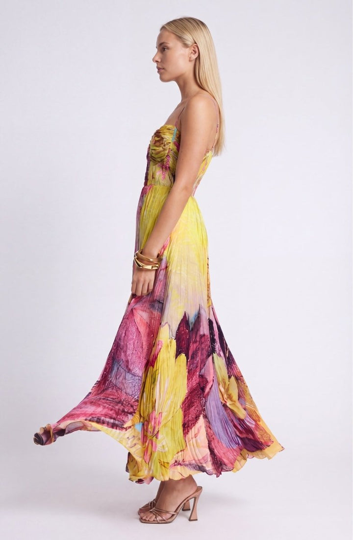 Elegante Vestido Maxi Floral de Verano Sin Mangas