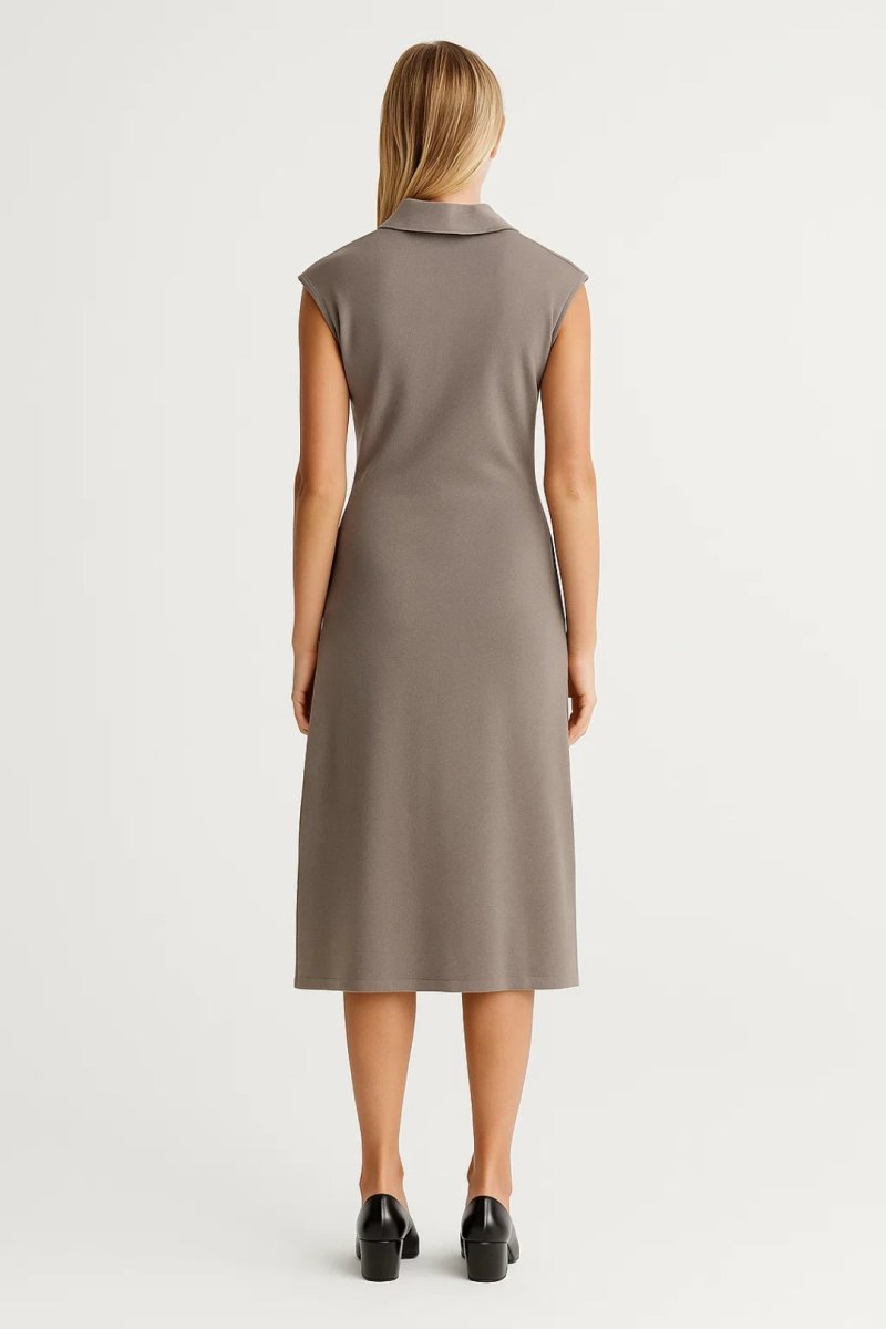 Vestido de tubo midi elegante sin mangas para damas