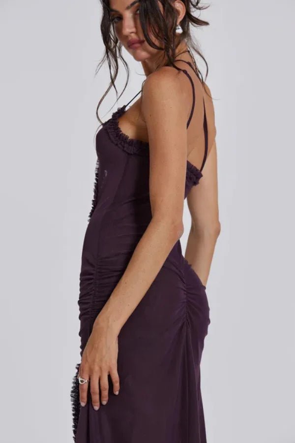Maxivestido Ajustado Con Cut-Out Y Abertura Lateral