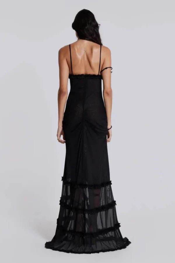Maxivestido Ajustado Con Cut-Out Y Abertura Lateral