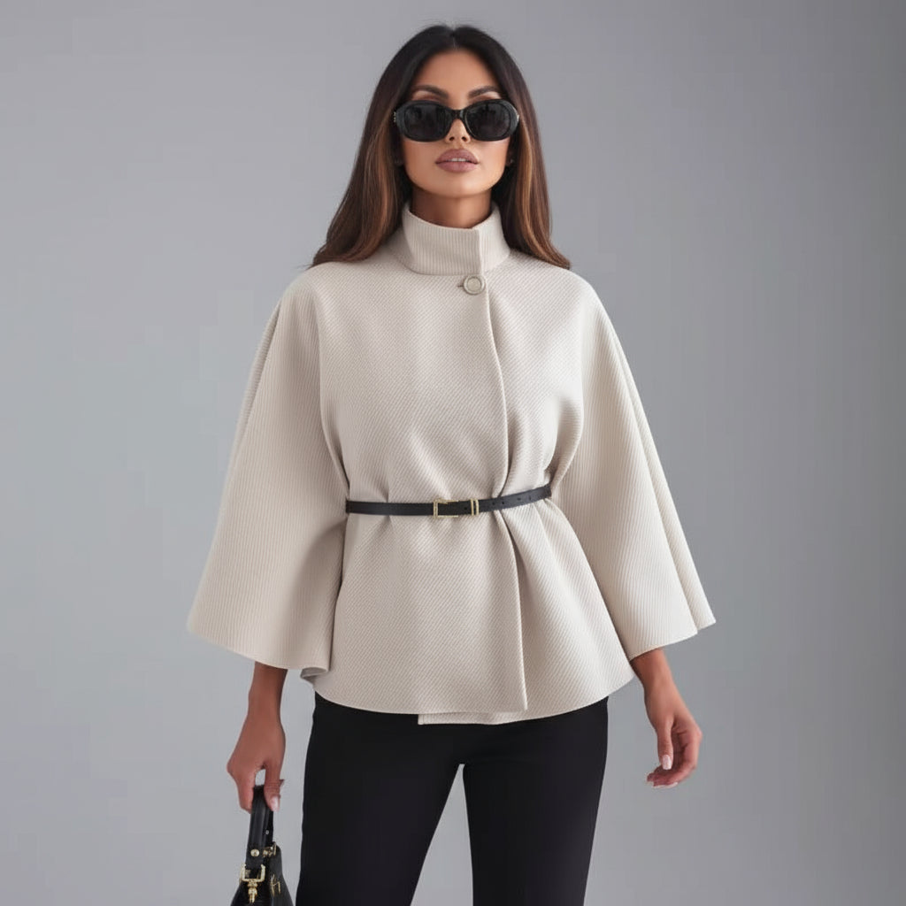 Mila - Elegante chaqueta con mangas de mariposa y cinturón